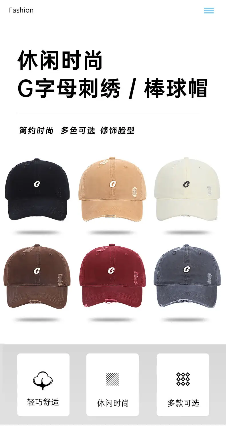 Small C Letter Cap Women Retro Casual All Colors — feature 2