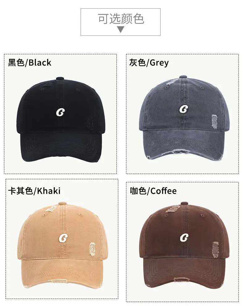 Small C Letter Cap Women Retro Casual All Colors — feature 9