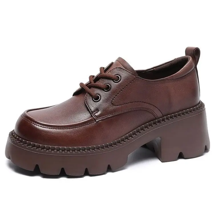 British Style Small Leather Shoes Women's 2025 Spring New Japanese All-match Mary Jane Platform Shoes High-end Style Shoes - Image 5
