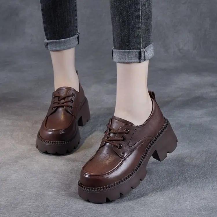 British Style Small Leather Shoes Women's 2025 Spring New Japanese All-match Mary Jane Platform Shoes High-end Style Shoes — feature 2
