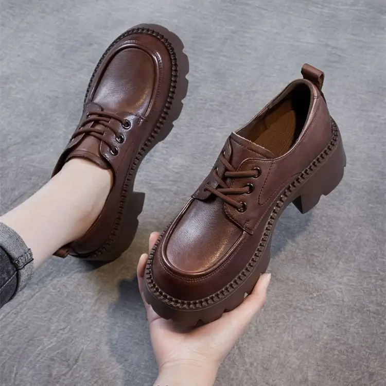 British Style Small Leather Shoes Women's 2025 Spring New Japanese All-match Mary Jane Platform Shoes High-end Style Shoes — feature 4