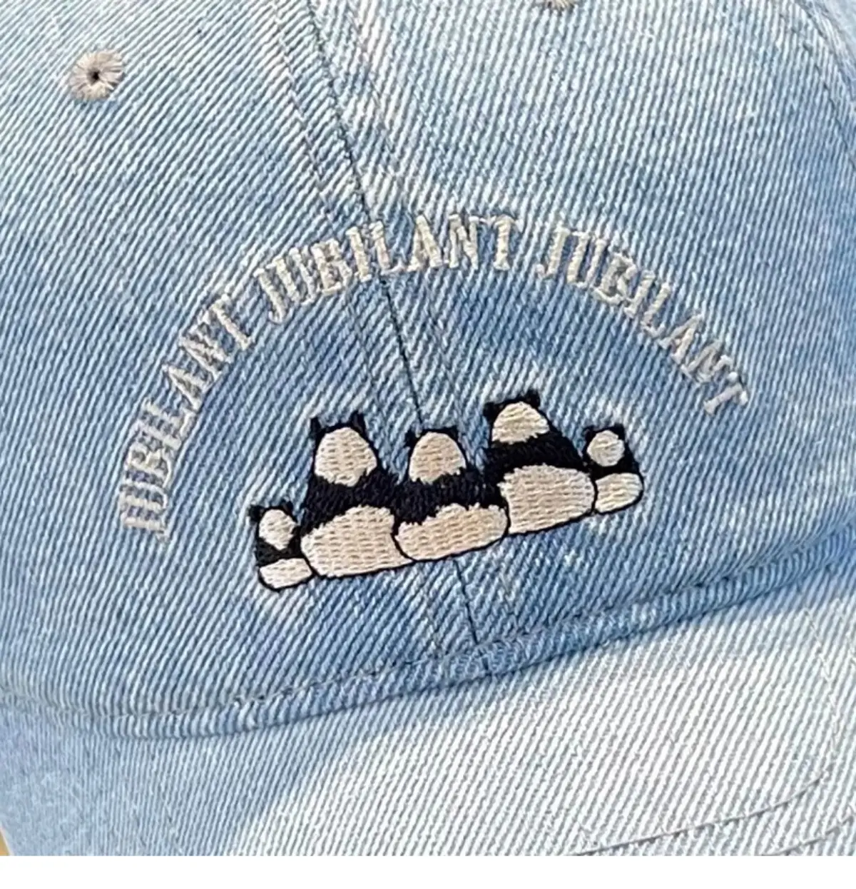 Washed Denim Vintage Embroidered Bear Cap Blue — feature 18