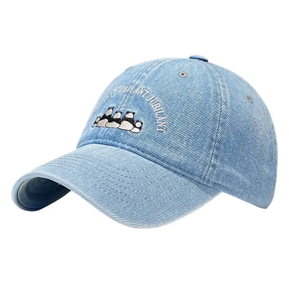 Washed Denim Vintage Embroidered Bear Cap Blue — feature 19