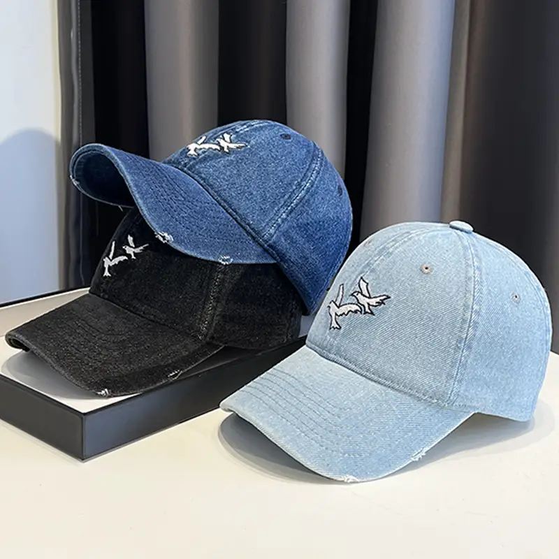 Kids Cowboy Cap with Embroidered Bird Design - Image 4
