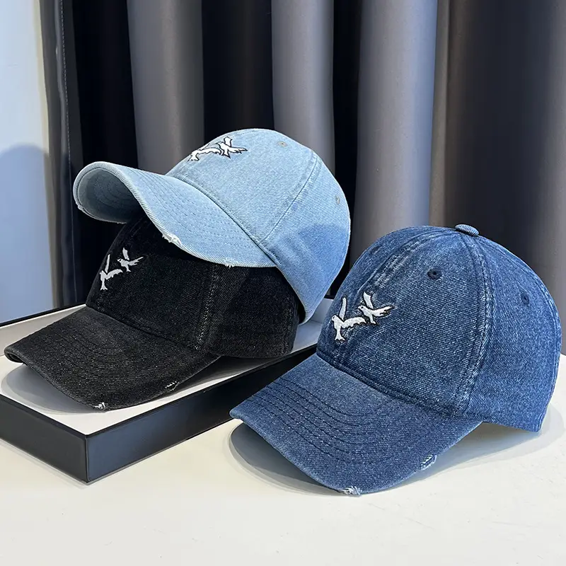 Kids Cowboy Cap with Embroidered Bird Design - Image 5