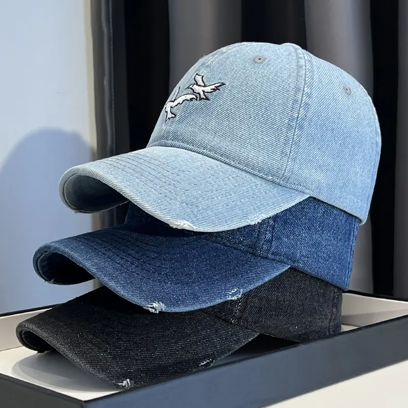Kids Cowboy Cap with Embroidered Bird Design - Image 6