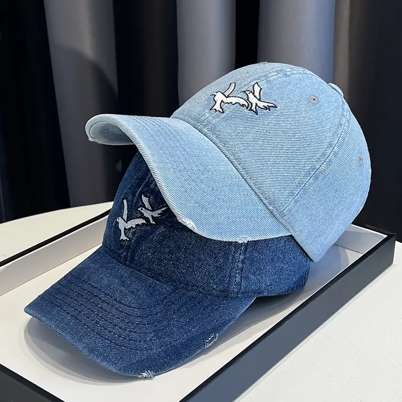 Kids Cowboy Cap with Embroidered Bird Design - Image 7