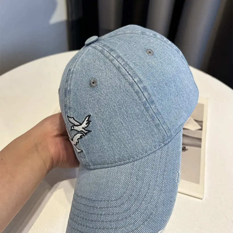 Kids Cowboy Cap with Embroidered Bird Design — feature 12
