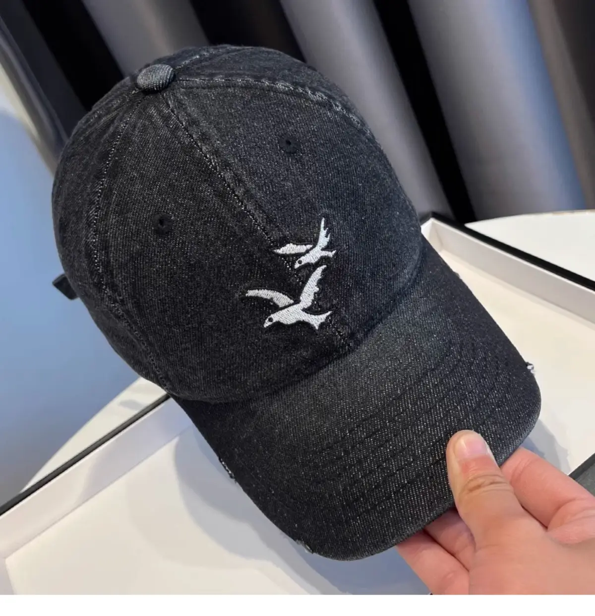 Kids Cowboy Cap with Embroidered Bird Design — feature 15