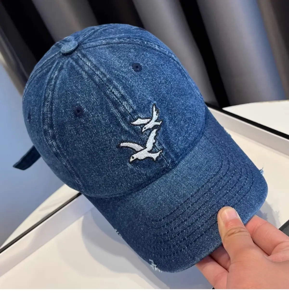 Kids Cowboy Cap with Embroidered Bird Design — feature 16