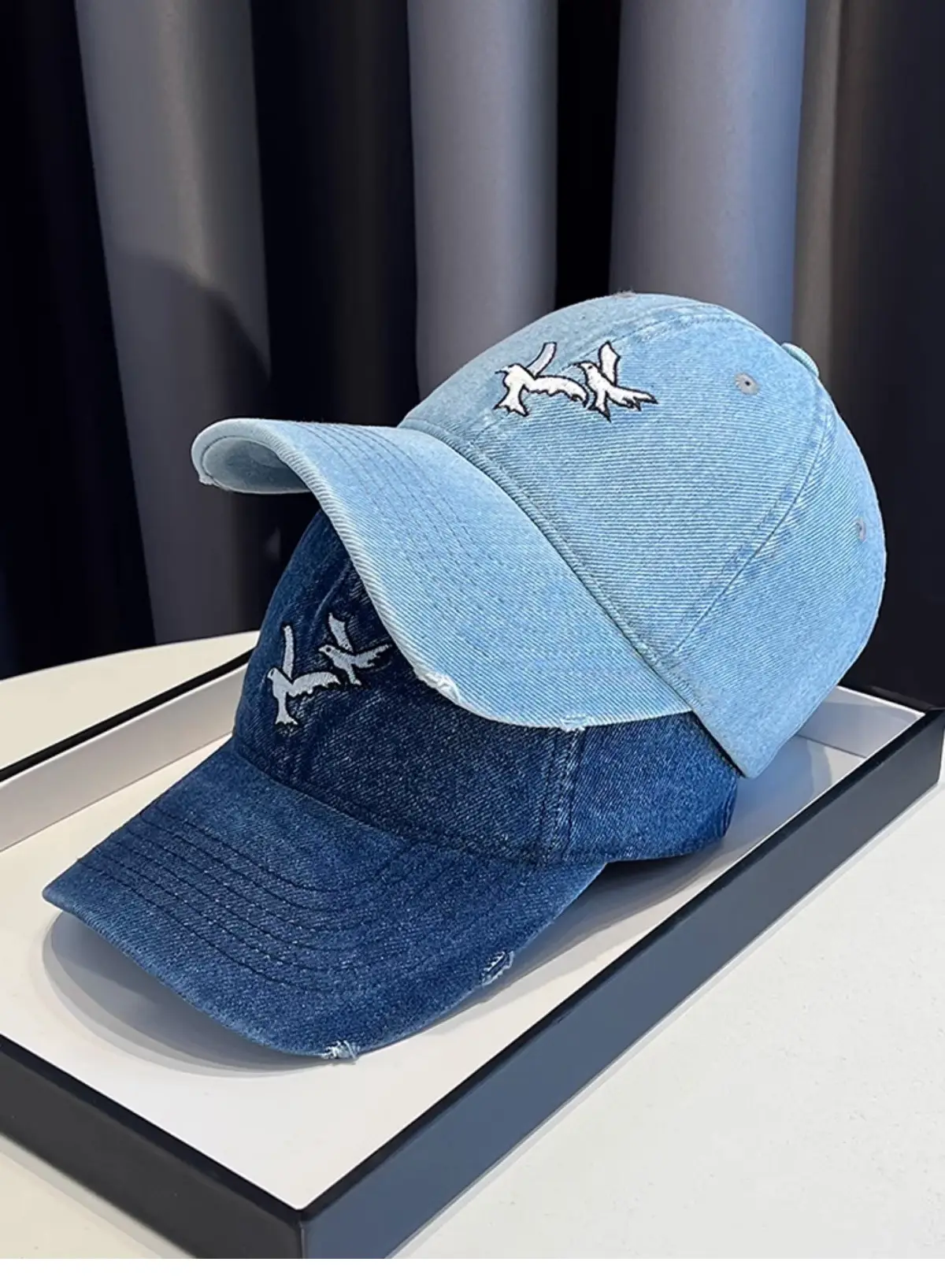 Kids Cowboy Cap with Embroidered Bird Design — feature 4