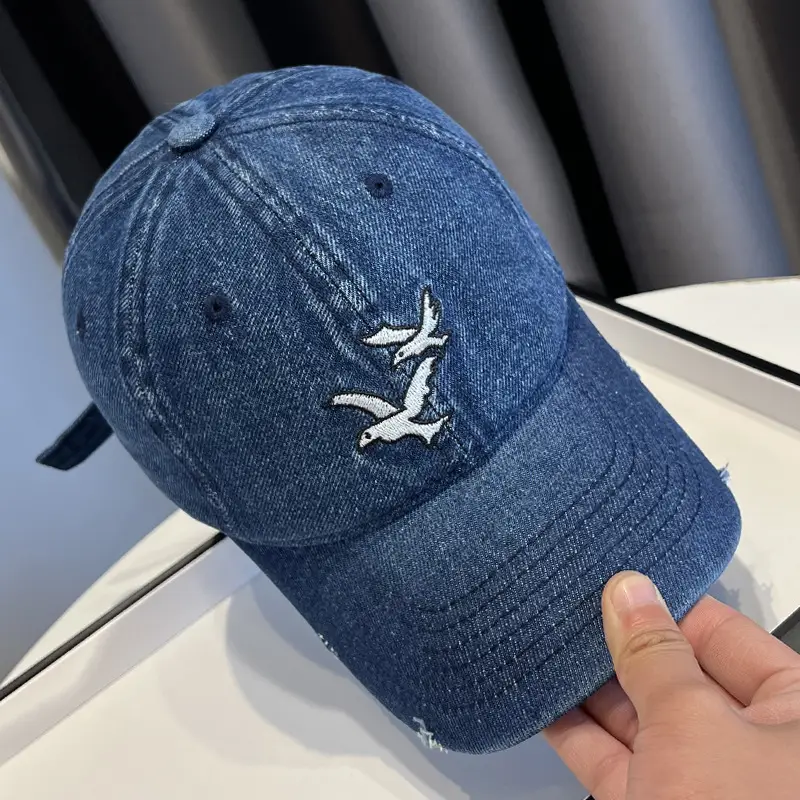 Kids Cowboy Cap with Embroidered Bird Design - Image 2