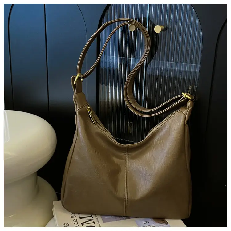 Brown Crossbody Shoulder Bag with Teddy Bear Decor — feature 13