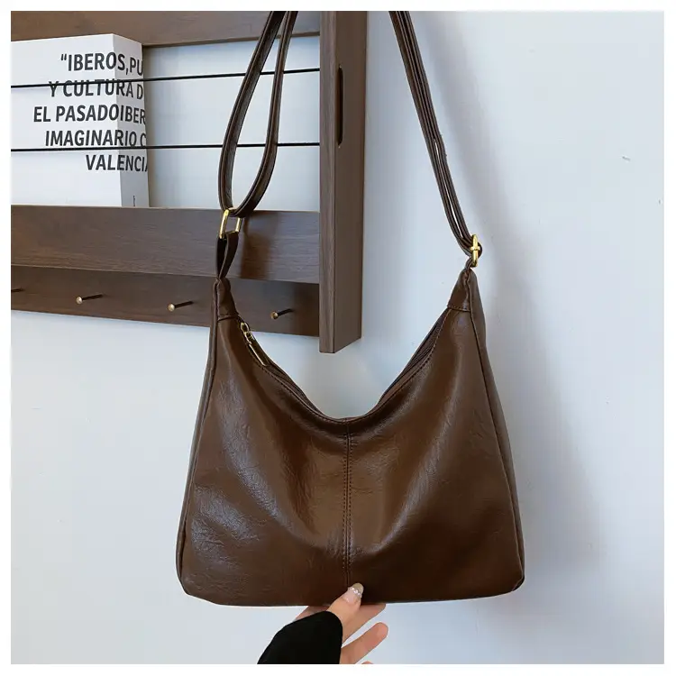 Brown Crossbody Shoulder Bag with Teddy Bear Decor — feature 17
