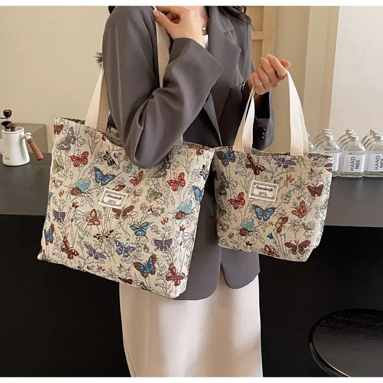 Butterfly Canvas Tote Bag 2025 Women Large Capacity — feature 12
