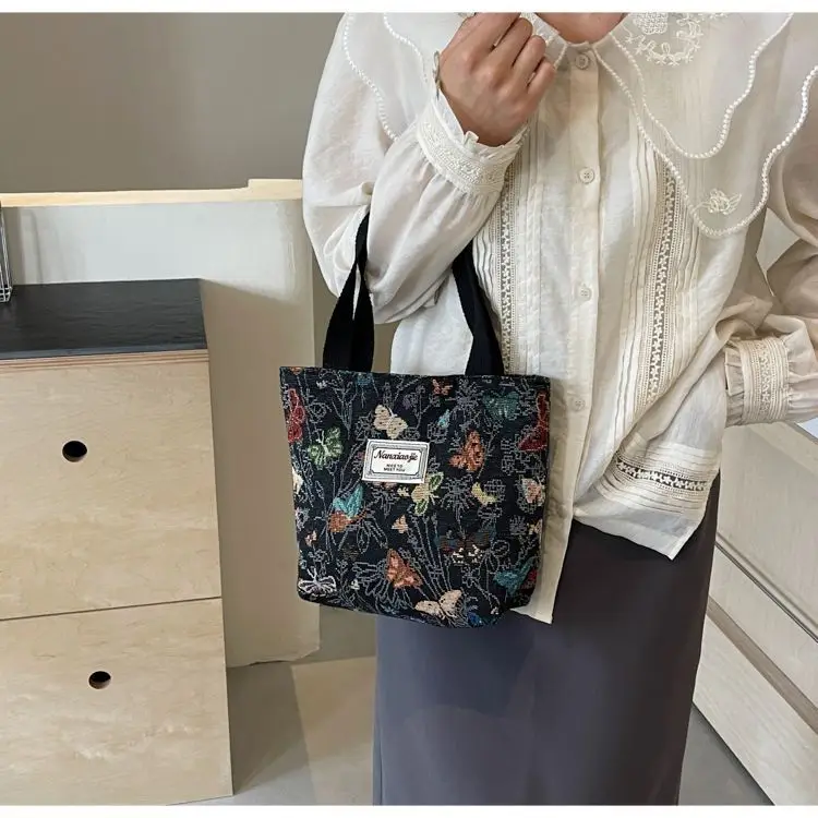 Butterfly Canvas Tote Bag 2025 Women Large Capacity — feature 14