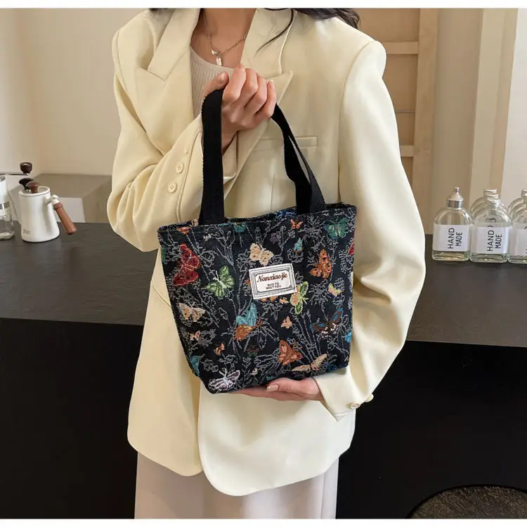 Butterfly Canvas Tote Bag 2025 Women Large Capacity — feature 6
