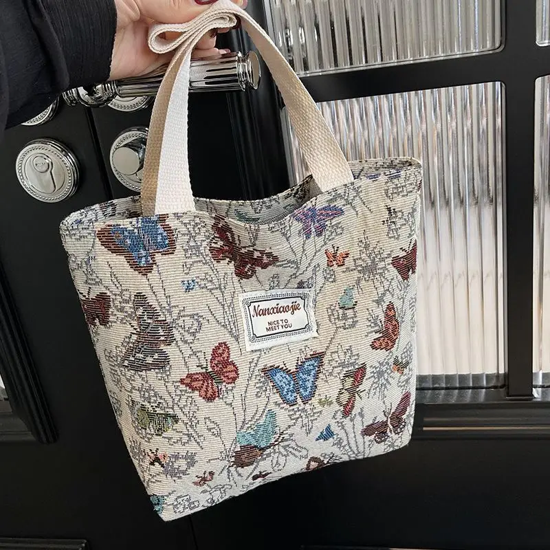 Butterfly Canvas Tote Bag 2025 Women Large Capacity - Image 4