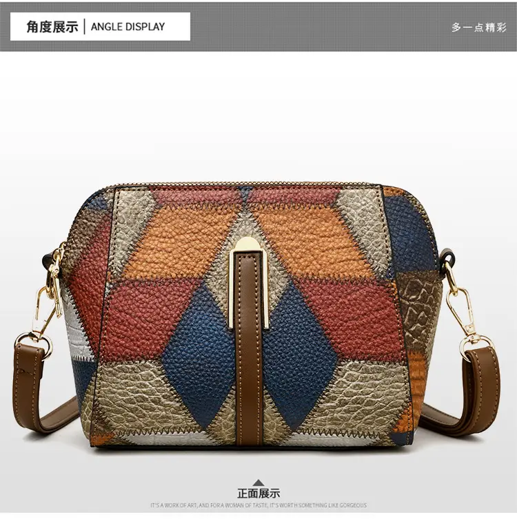 New Color-Blocked Crossbody Phone Bag with Double Zipper — feature 15