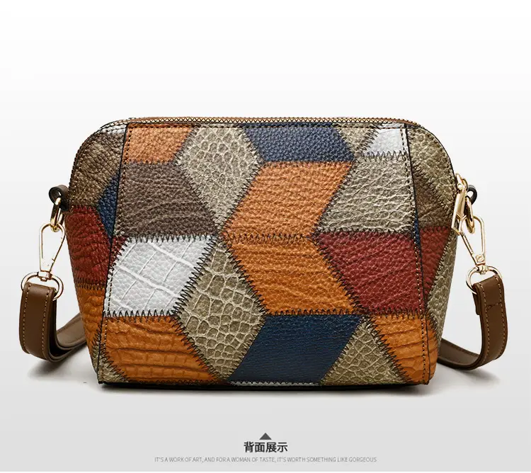 New Color-Blocked Crossbody Phone Bag with Double Zipper — feature 18
