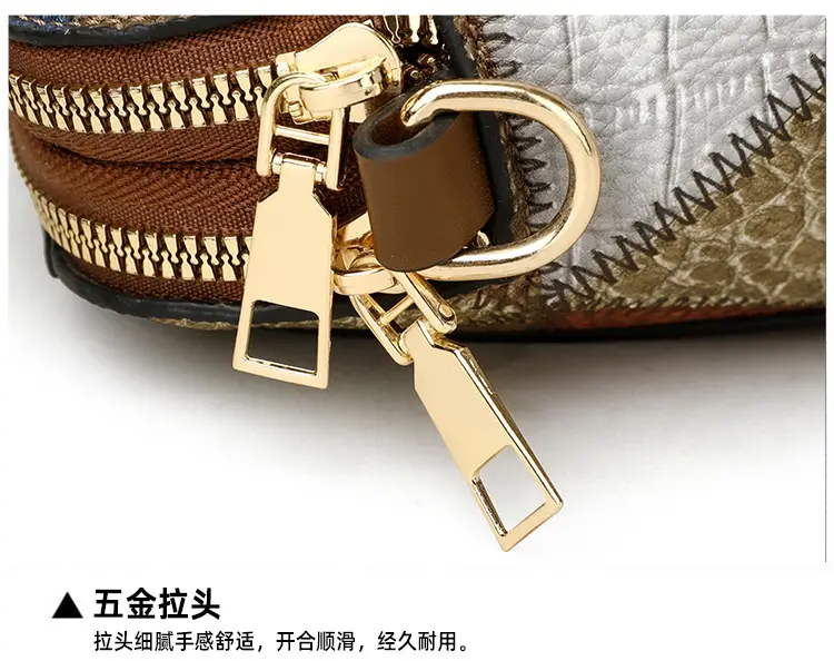 New Color-Blocked Crossbody Phone Bag with Double Zipper — feature 24
