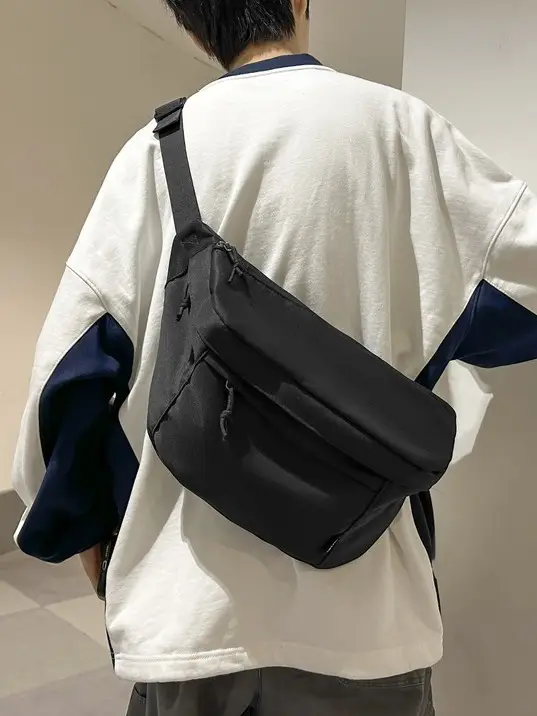White Crossbody Bag for Men Women Large Capacity Casual - Image 4