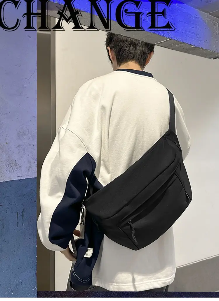 White Crossbody Bag for Men Women Large Capacity Casual — feature 1