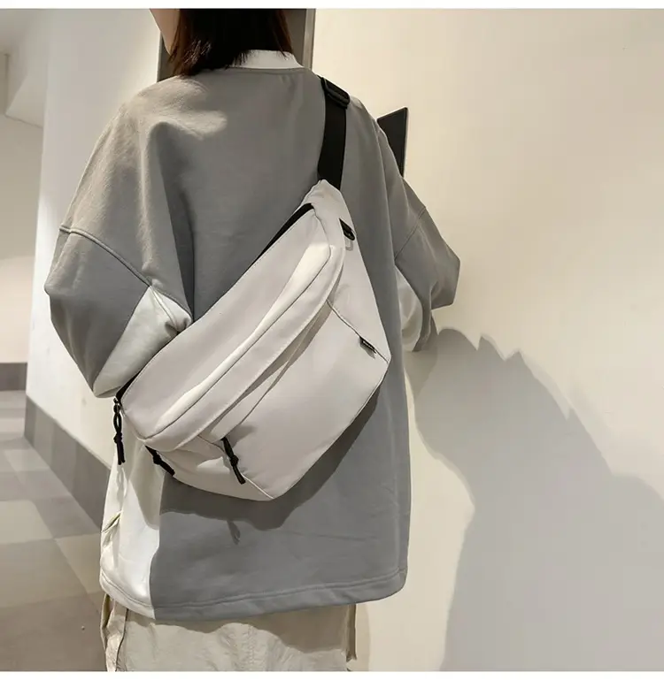 White Crossbody Bag for Men Women Large Capacity Casual — feature 10
