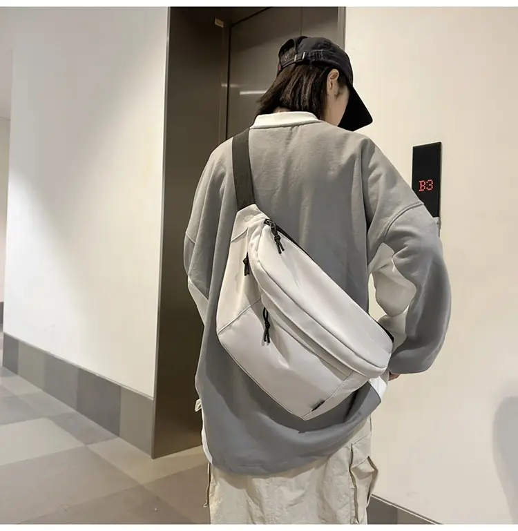 White Crossbody Bag for Men Women Large Capacity Casual — feature 11
