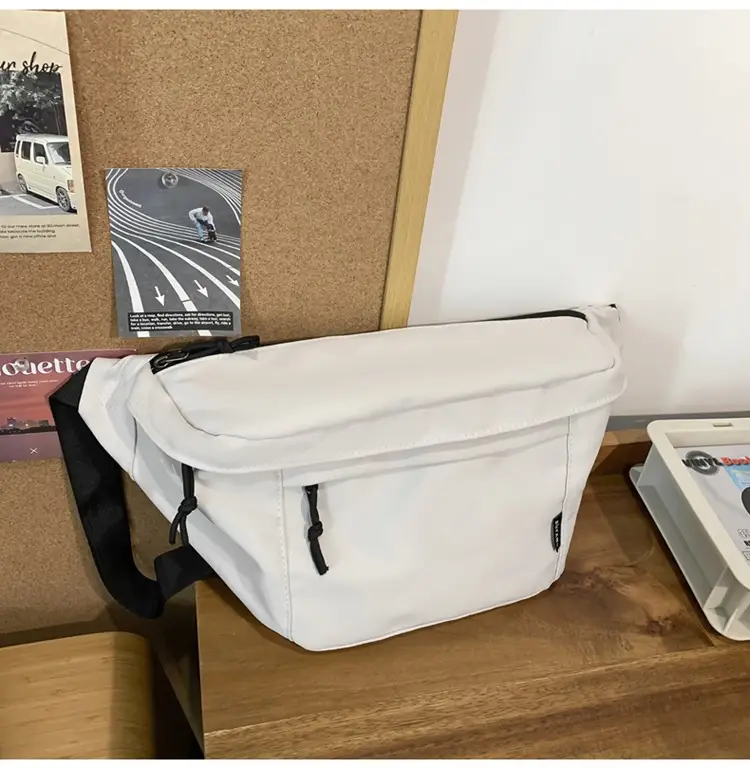 White Crossbody Bag for Men Women Large Capacity Casual — feature 15
