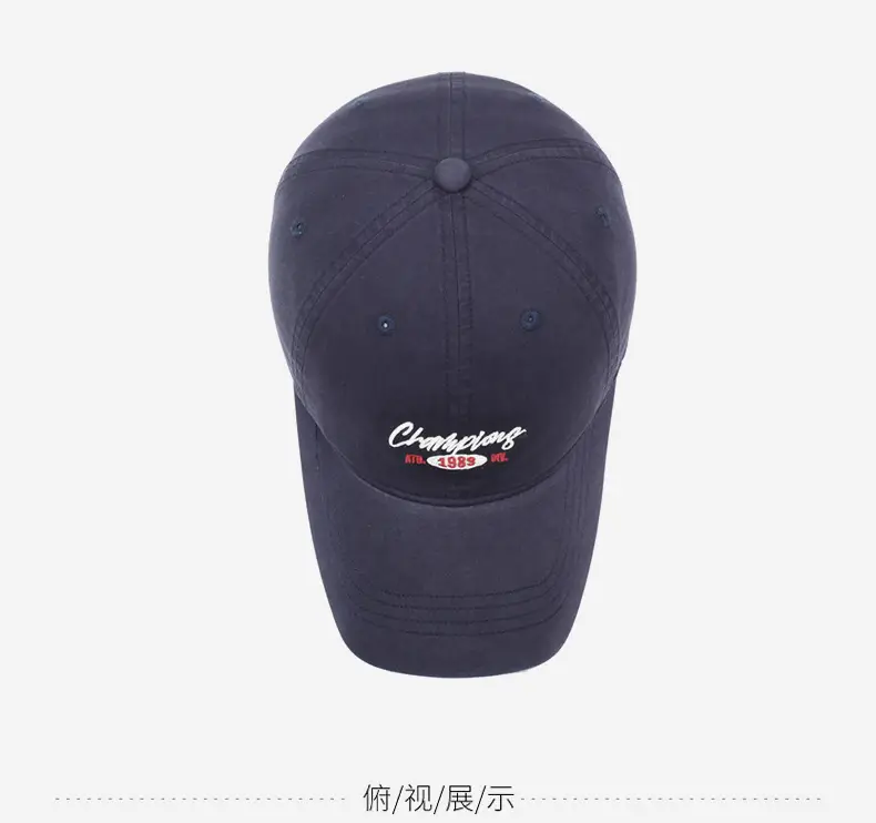 Men Navy Blue Embroidered Baseball Cap with Buckle — feature 12