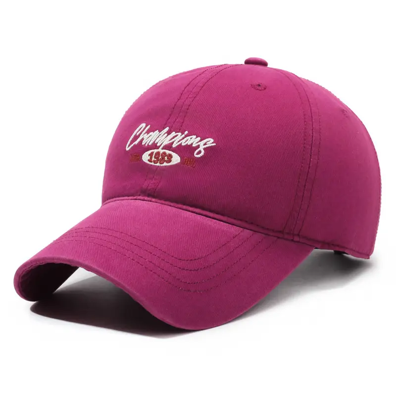 Men Navy Blue Embroidered Baseball Cap with Buckle - Image 2