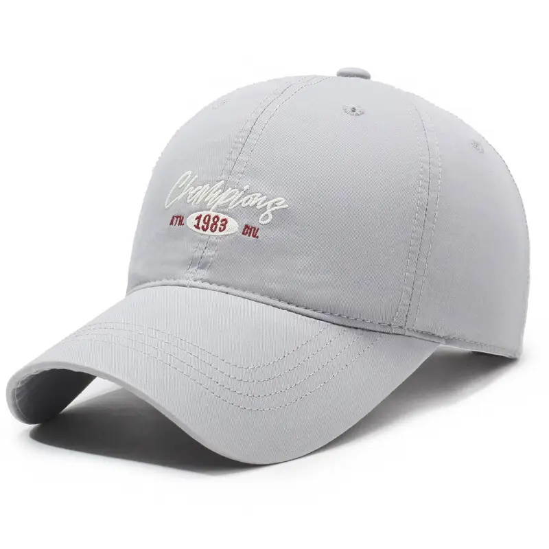 Men Navy Blue Embroidered Baseball Cap with Buckle - Image 3