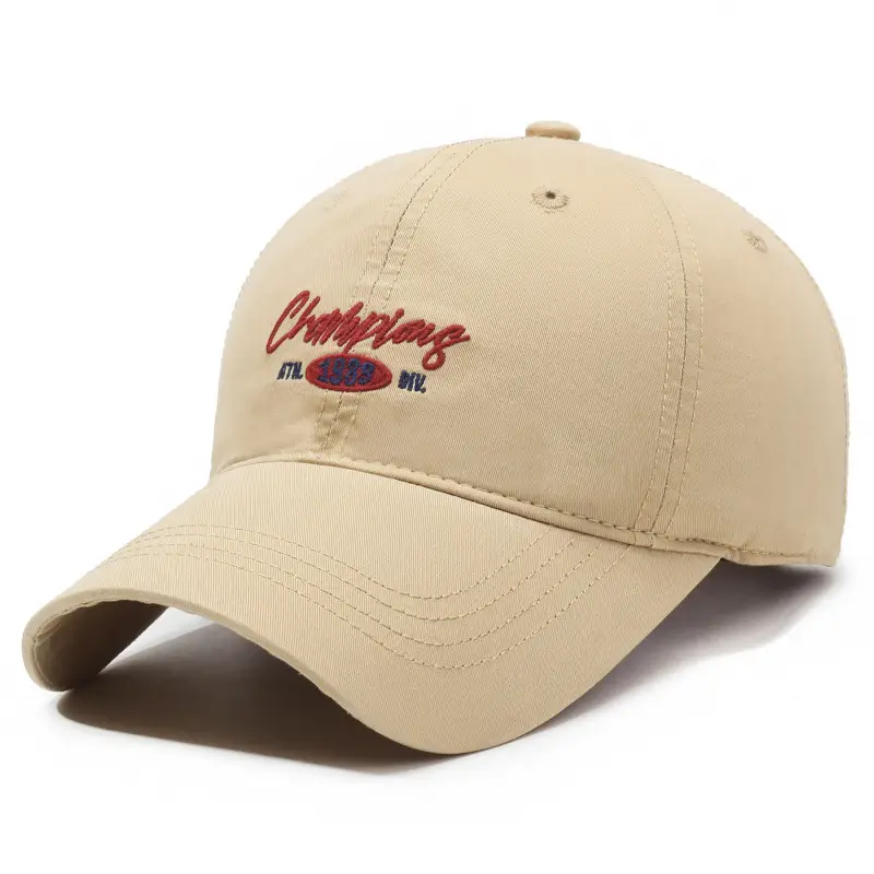 Men Navy Blue Embroidered Baseball Cap with Buckle - Image 6