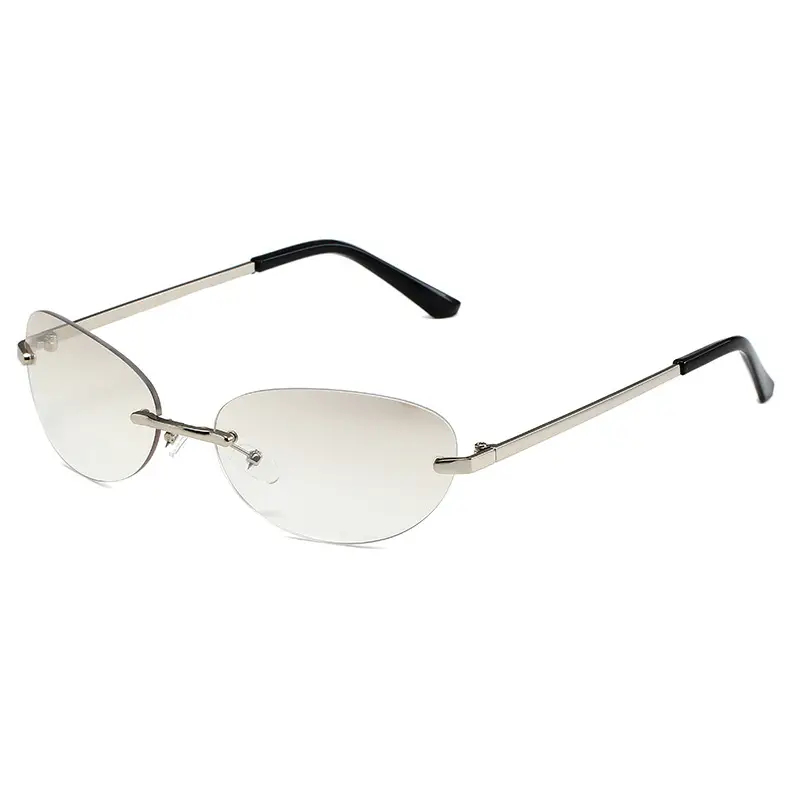 Y2K Frameless Oval Sunglasses Men's European American Cross-Border