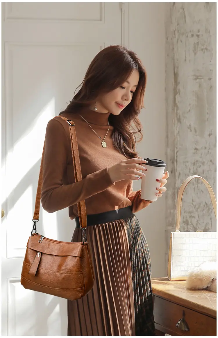 Maroon Crossbody Bag for Women with Long Strap — feature 13