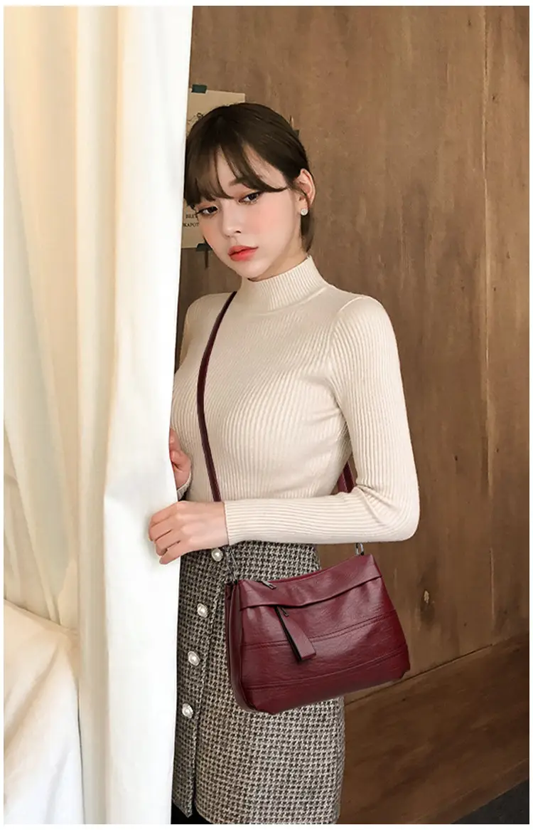 Maroon Crossbody Bag for Women with Long Strap — feature 14