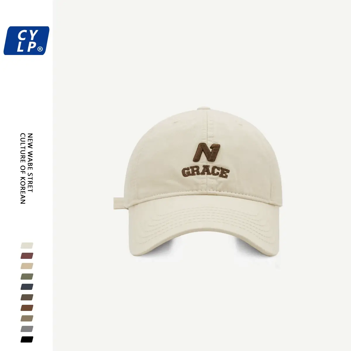 Korean Style N Letter Baseball Cap Beige Men Women — feature 8