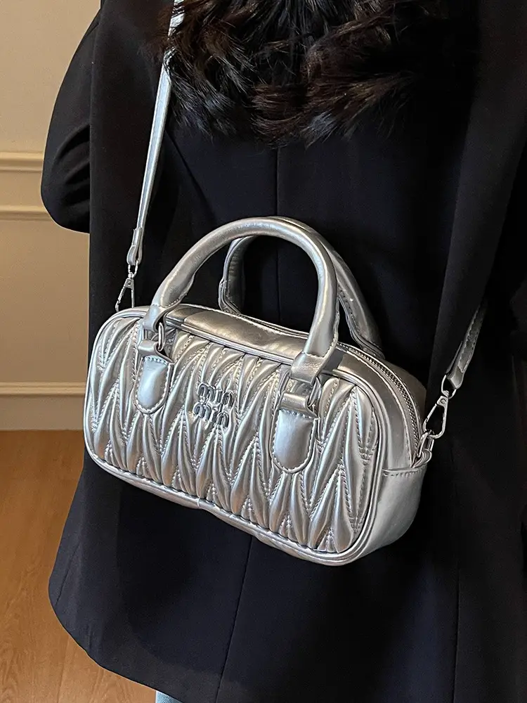 Women's Cream White Miunmi High Texture Handbag - Image 10