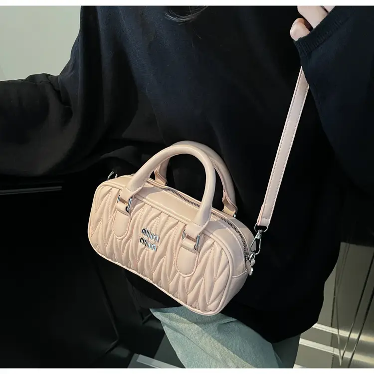 Women's Cream White Miunmi High Texture Handbag — feature 19