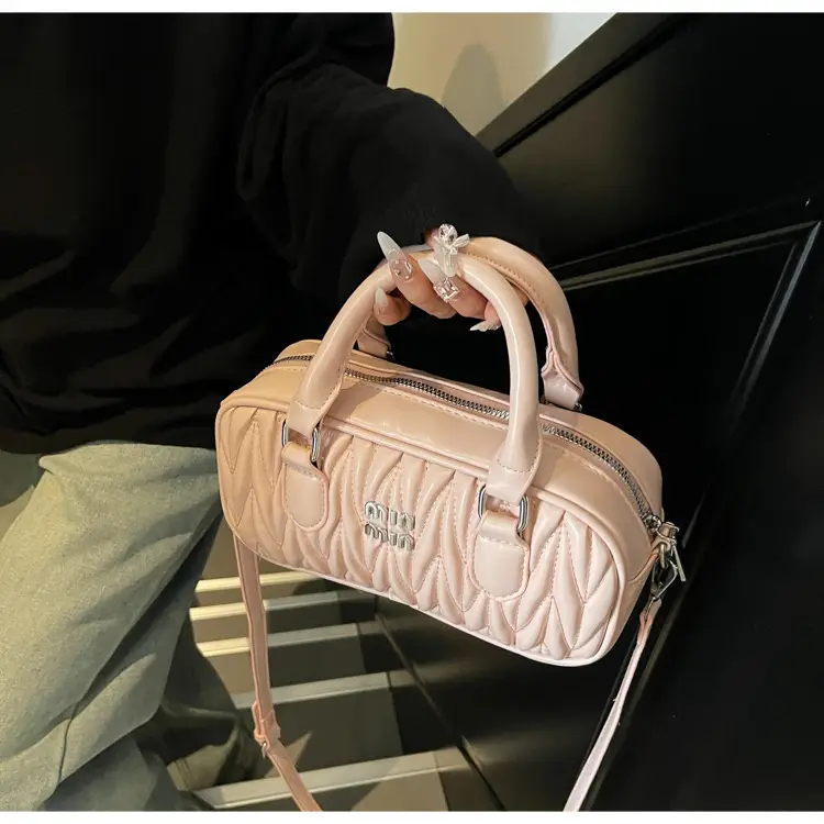 Women's Cream White Miunmi High Texture Handbag — feature 21