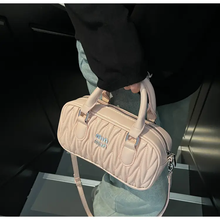 Women's Cream White Miunmi High Texture Handbag — feature 22
