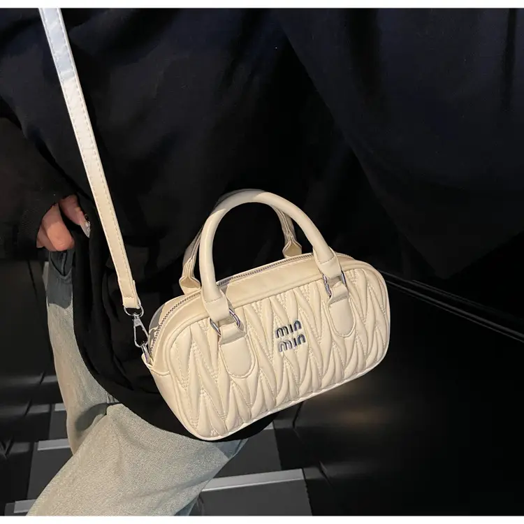 Women's Cream White Miunmi High Texture Handbag — feature 23