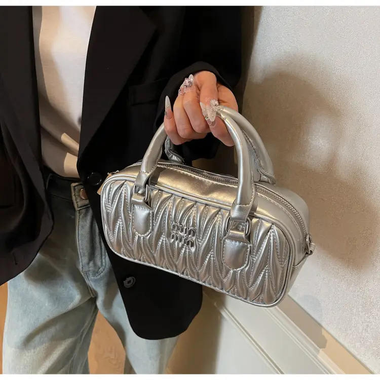 Women's Cream White Miunmi High Texture Handbag — feature 34