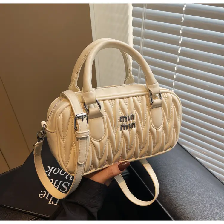 Women's Cream White Miunmi High Texture Handbag — feature 37
