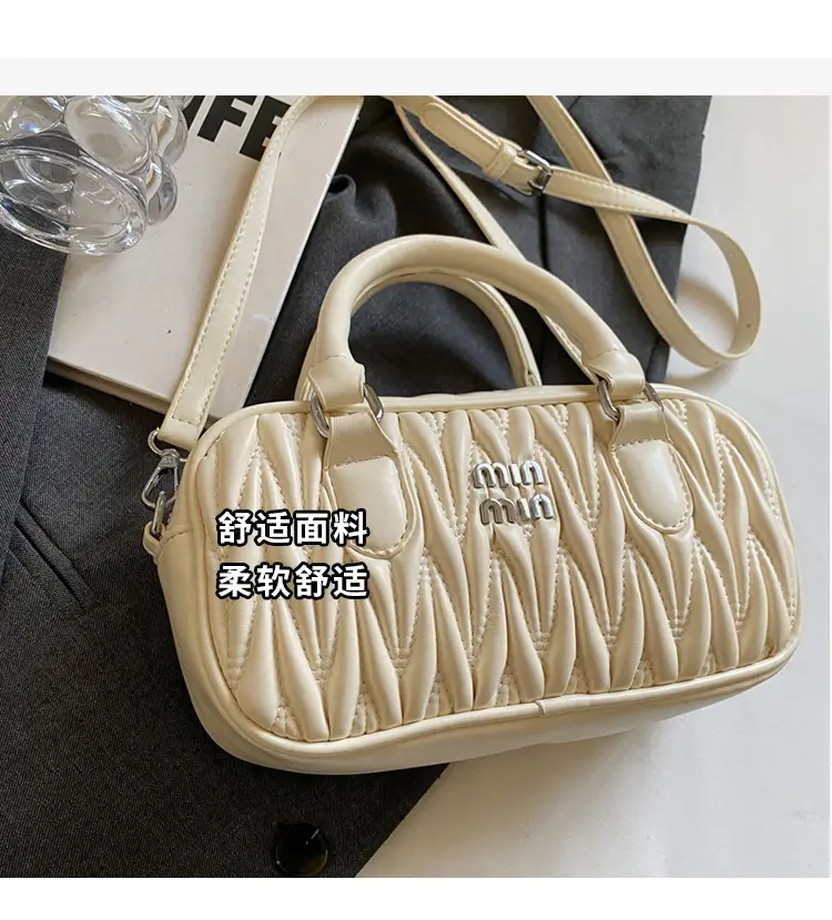 Women's Cream White Miunmi High Texture Handbag — feature 9
