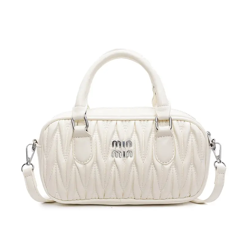 Women's Cream White Miunmi High Texture Handbag - Image 2