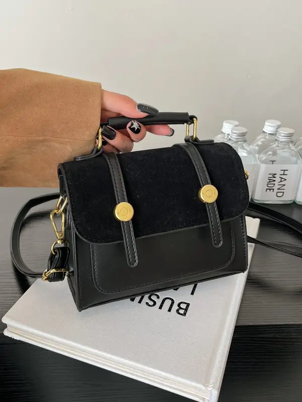Retro Crossbody Bag Women Black 2025 - Image 6