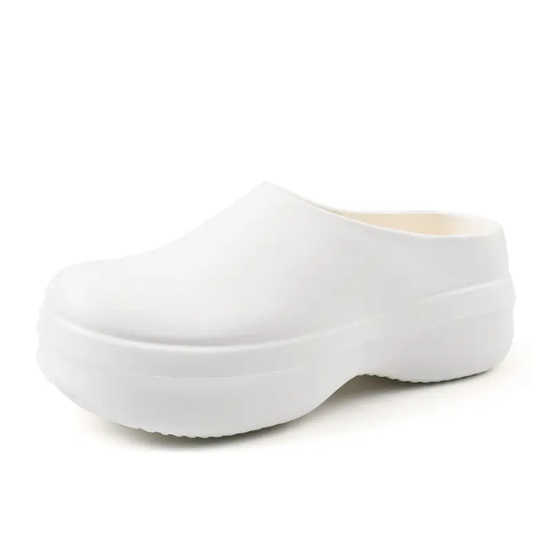 Chef Shoes Women's Outer Wear Waterproof and Oil-proof Wear-resistant Height-increasing Baotou Top EVA Kitchen Non-slip Sandals for Couples - Image 8
