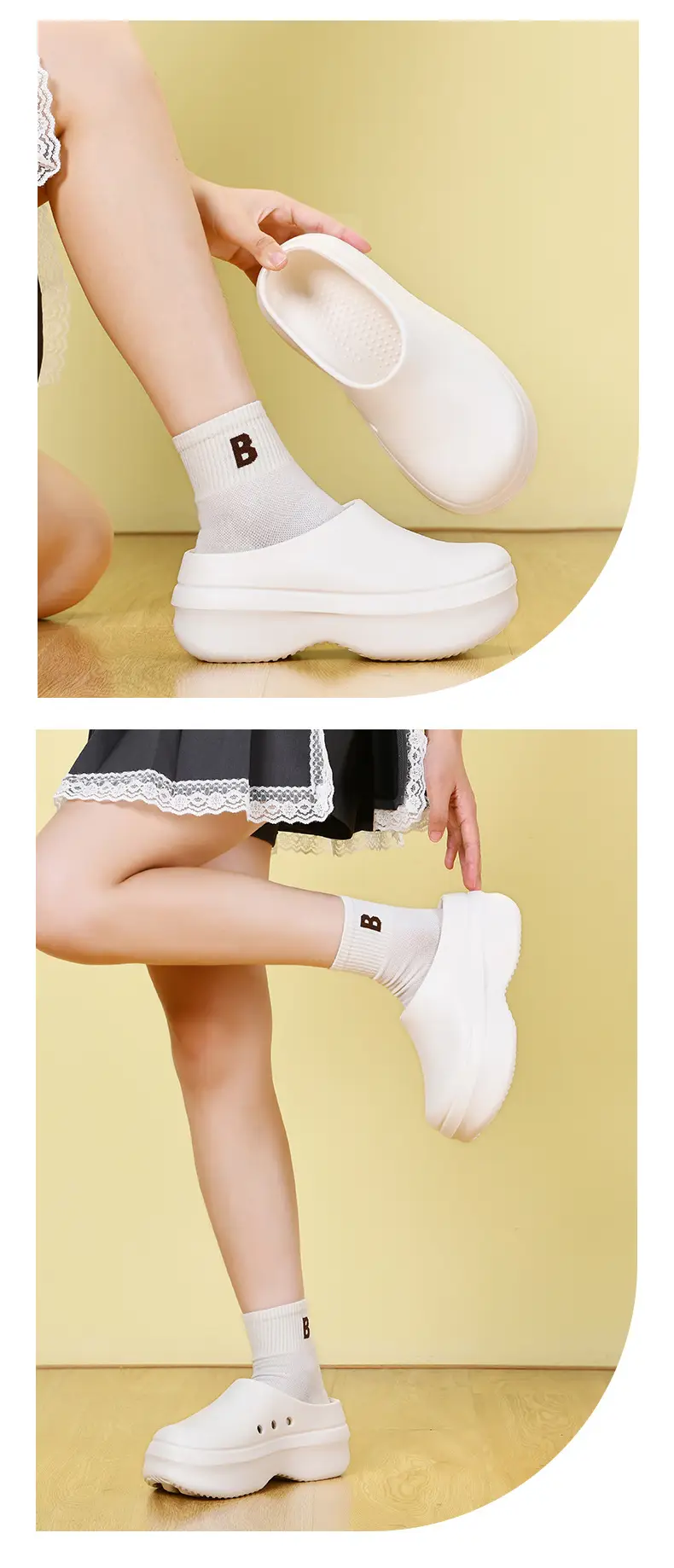 Chef Shoes Women's Outer Wear Waterproof and Oil-proof Wear-resistant Height-increasing Baotou Top EVA Kitchen Non-slip Sandals for Couples — feature 8